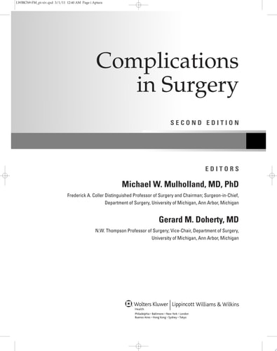 Complications in Surgery cover