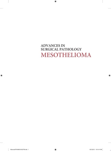 Mesothelioma cover