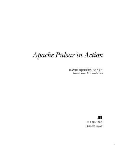 Apache Pulsar in Action cover
