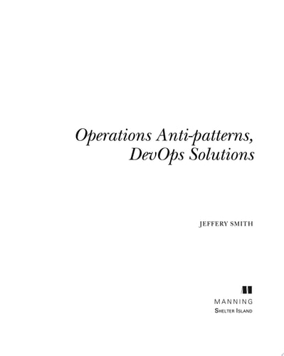 Operations Anti-Patterns, DevOps Solutions cover