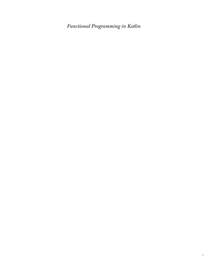 Functional Programming in Kotlin cover