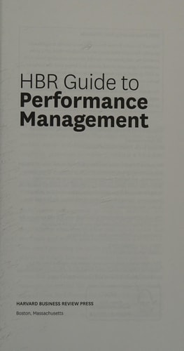 HBR Guide to Performance Management cover