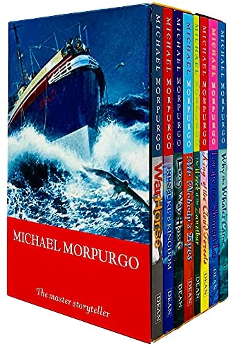 Michael Morpurgo Collection Childrens 8 Books Set Boxed (King of the Cloud Forests, Escape from Shangri-La, Why the Whales Came, Kensuke's Kingdom, Long Way Home, The Wreck of the Zanzibar, Mr Nobody's Eyes and War Horse) cover