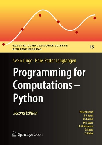 Programming for Computations - Python A Gentle Introduction to Numerical Simulations with Python 3.6 cover