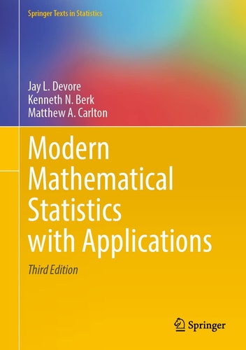 Modern Mathematical Statistics with Applications cover