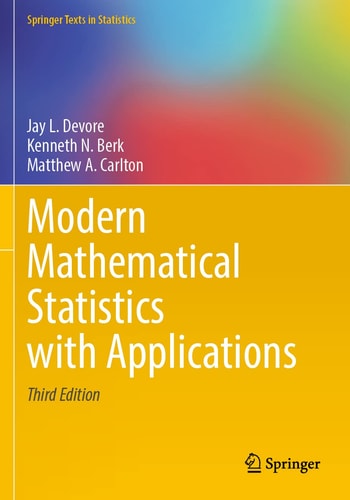 Modern Mathematical Statistics with Applications cover