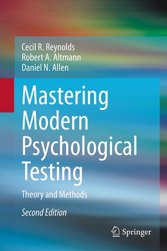 Mastering Modern Psychological Testing Theory and Methods cover