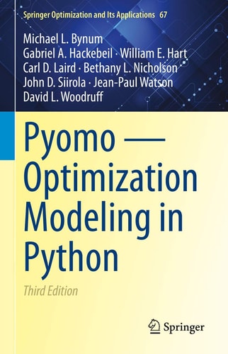 Pyomo — Optimization Modeling in Python cover