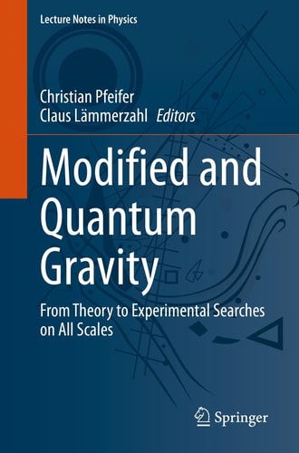 Modified and Quantum Gravity From Theory to Experimental Searches on All Scales cover