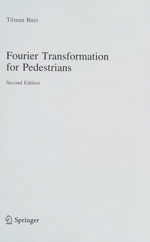 Fourier Transformation for Pedestrians cover