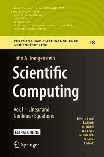 Scientific Computing Vol. I - Linear and Nonlinear Equations cover