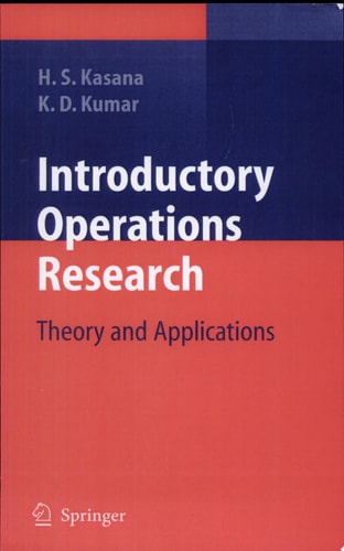 Introductory Operations Research Theory and Applications cover