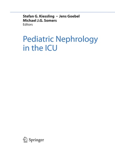 Pediatric Nephrology in the ICU cover