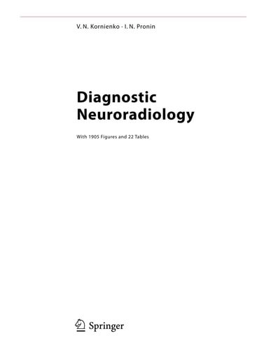 Diagnostic Neuroradiology cover