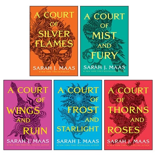 A Court of Thorns and Roses Series 5 Books Collection Set By Sarah J. Maas (A Court of Thorns and Roses, A Court of Mist and Fury, A Court of Wings and Ruin, A Court of Frost and Starlight & MORE!) cover