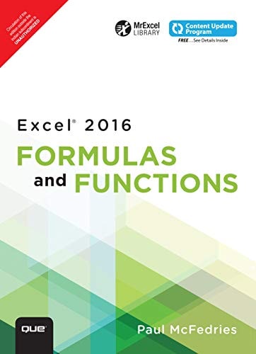 Excel 2016: Formulas And Functions cover