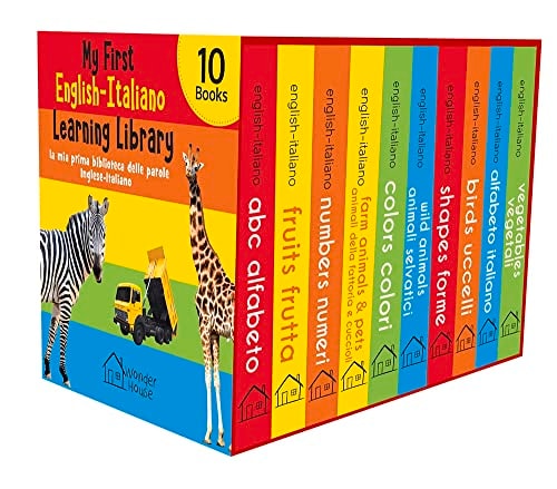My First English-Italiano Learning Library (la mia prima biblioteca delle parole Inglese-Italiano): Boxset of 10 English - Italian Board Books (Italian Edition) cover