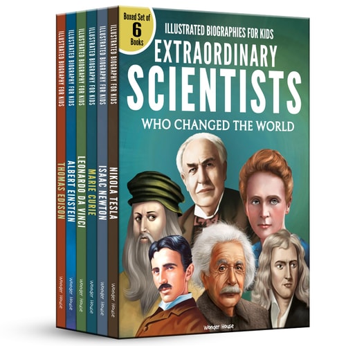Illustrated Biography for Kids: Extraordinary Scientists Who Changed the World Set of 6 Books cover