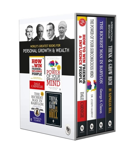 World s Greatest Books For Personal Growth & Wealth (Set of 4 Books): Perfect Motivational Gift Set cover